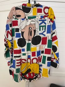 Mickey Mouse Print Shirt Plus Size
