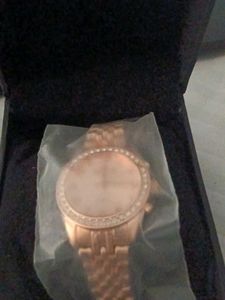 Rose Gold Crystal Accent Watch