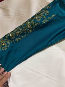 Teal &amp; Gold Salwar Kameez Set