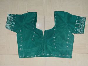 Emerald Green Embroidered Blouse