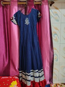 Navy Blue Anarkali Suit Wedding Season