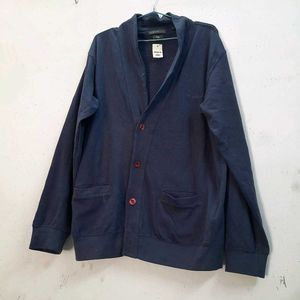 Sweater Navy Blue Cardigan with Pockets