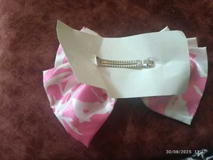 New Handmade  2 Pink Hair Clips+1 Scrunchies