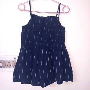 Ethnic Indigo Strap/ Sleeveless Top/ Tunic