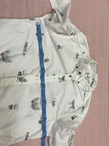 Zodiac Patterned Button-Down Shirt