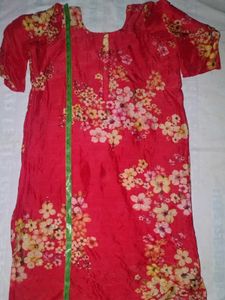 silk crepe suite red