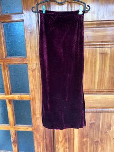 Velvet Long Pencil Skirt