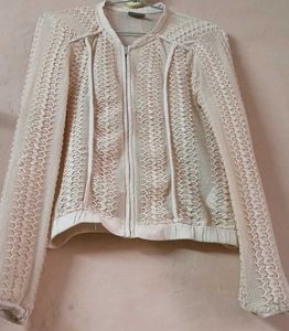 Cream Knit Jacket