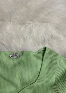 Mint green Sweetheart Neck top