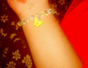 Butterfly Charm Beaded Bracelet