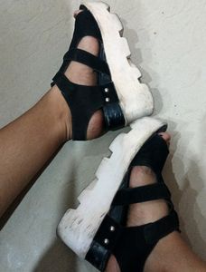 Black Boot Wedges For Women🖤