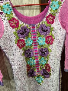 Pakistani Embroidered Lace Work Suit