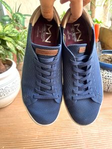 Mark Nason x Skechers Blue Knitted Sneakers
