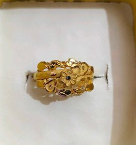 Floral Gold Ring 18 k