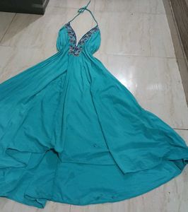 Vintage Beaded Long Dress