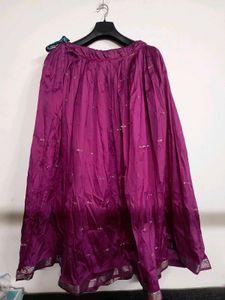 Handmade Rose Pink Lehenga Skirt