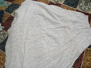 White Heavy Chickenkari Skirt