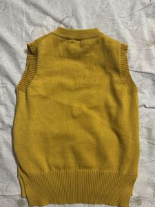 Cactus Sweater Vest - Mustard Yellow