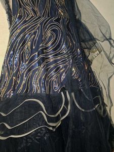 Elegant Navy Blue Formal Dress