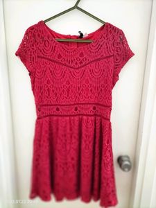 H&M Lace Red Dress