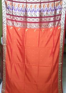 Orange Paithani Saree