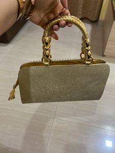 Double Use Shining Golden  Wedding Purse/clutch