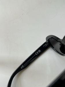 H&amp;M Black Oval Sunglasses With Gold Detailing