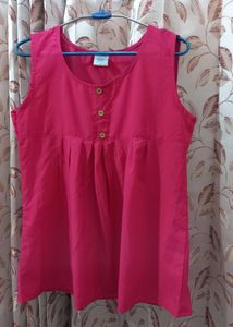 Rose Pink Colour Peplum Top