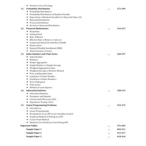 Applied Mathematics Class XII - 2024 CBSE