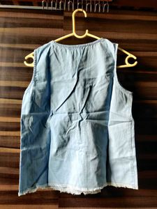 Denim Colour Sleevless Top
