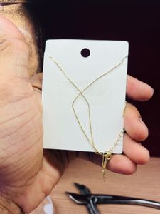 925 Sterling Silver Chain With Yellow Gold Polish