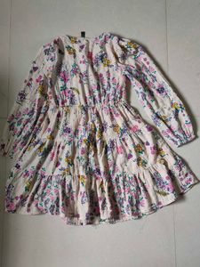 Floral Print Tiered Mini Dress