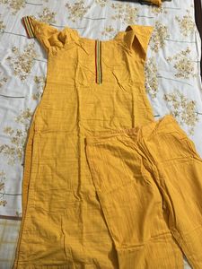 Mustard Kurta Set
