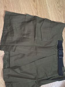 Olive Green Cargo Skirt