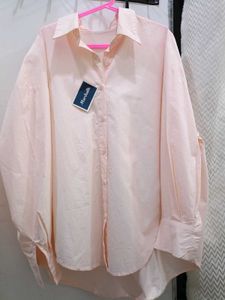 Blush Button-Down Top