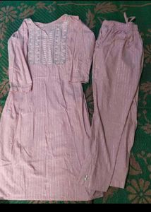 Khadi Cotton Kurti Pant Set