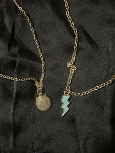 Shell & Lightning Bolt Necklace Set