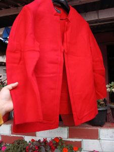 Stylish Red Overcoat