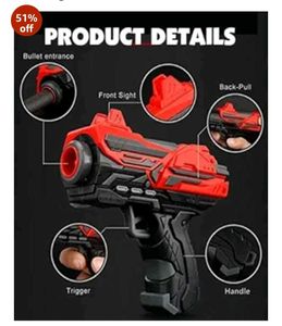 Toy Gun Set – 2 Pcs Shooting Blasters