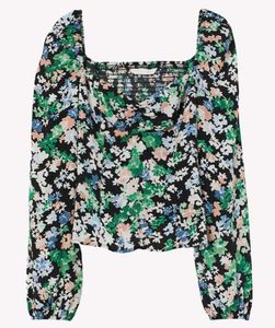 Floral Print Smocked Top