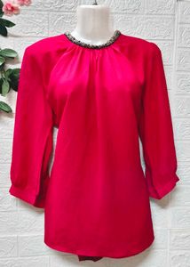 Size M/L 🎁Buy 2 Get 1 Free 🎁 Pink Beaded Top