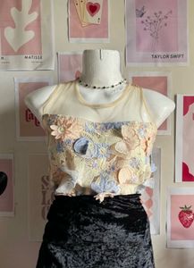 Floral Applique Top