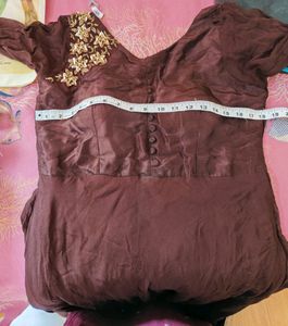 Floor Touch Drape Gown