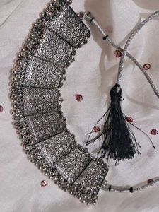Statement Silver Choker Necklace