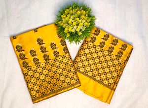 Assamese Mekhela Sador New Design Dyed Toss