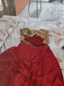 Red &amp; Gold Lehenga Choli
