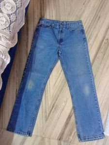 Two Blue Denim Jeans