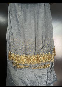 Women Grey Partywear Saree