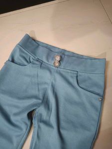 Light Blue High-Waisted Pants
