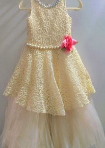 Cream Lace Party Dress